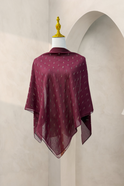 BAWAL ASLI JAPANESE COTTON (CORNFLAKES) BURGUNDY